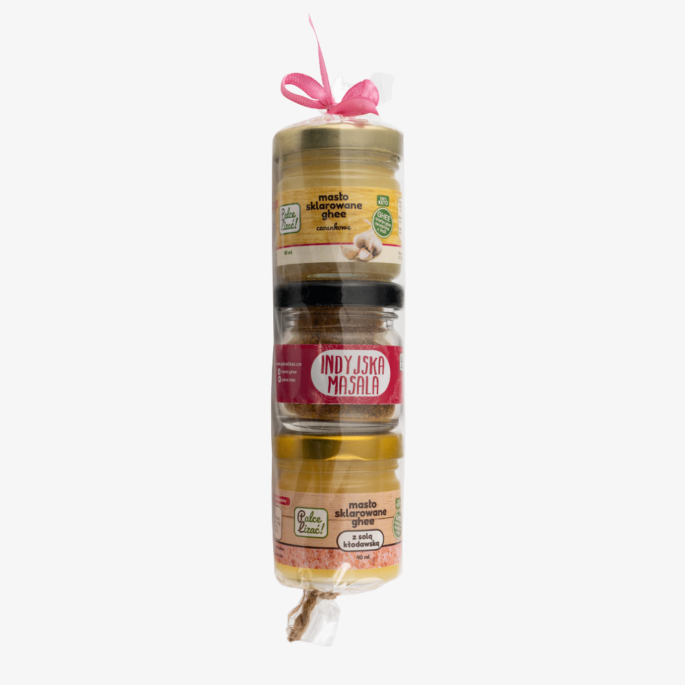ghee czosnkowe - masala indyjska - ghee z solą kłodawską